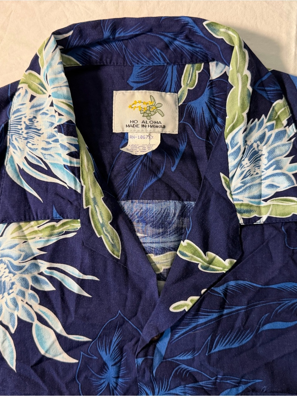 Ho Aloha Made in Hawaii Men's Large Floral Rayon Shirt